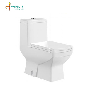 WC monobloc en céramique blanche à économie d'eau, à poser au sol, pour salle de bain - Product Image 1