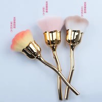 Éponge de maquillage en forme de rose, éponge en acrylique pour gel UV, outil de nettoyage pour poudre, éponge de beauté, houppette de manucure lavable