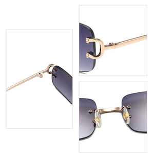 <span class=keywords><strong>2023</strong></span> <span class=keywords><strong>lunettes</strong></span> de soleil sans monture <span class=keywords><strong>tendance</strong></span> femmes Uv400 Cool métal jambes graduent Vintage rétro dames lentilles carrées petites <span class=keywords><strong>lunettes</strong></span> <span class=keywords><strong>2023</strong></span> - Product Image 4