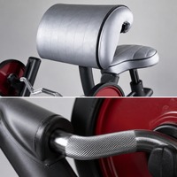 Appareil de musculation commercial pour biceps, station de curl des bras robuste à charge de plaques en acier avec barre EZ Curl