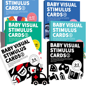 Carte Flash Personalizzate per Stimolazione Visiva del Neonato, Carte Educative ad Alto Contrasto per lo Sviluppo Cerebrale e Sensoriale dell'Infante - Product Image 1