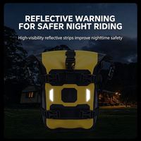 Sac de guidon de moto en PVC durable et étanche avec fixation multi-boucles pour les amateurs de moto tout-terrain, d'aventure, de camping et de voyage