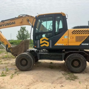 Excavadora de Ruedas Hyundai R150WVS Usada de 15 Toneladas, en Buen Estado, para Construcción de Carreteras y Cimentaciones de Edificios - Product Image 4