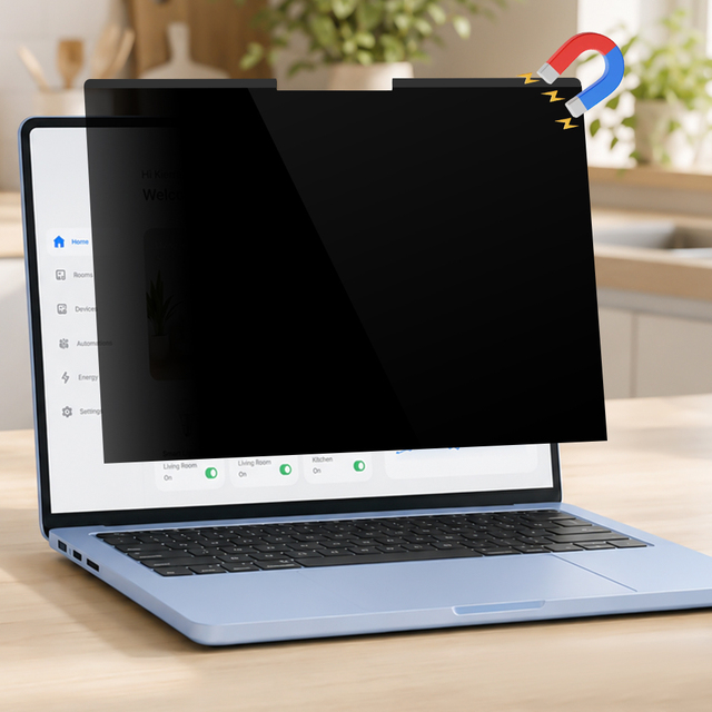 Magnetic Laptop Privacy Screen Film 14 Inch Detachable 16:10 Privacy Filter Anti Glare Blue Light protection Film