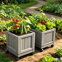 Jardinière de 12 pouces pour plantes grimpantes, à assembler et démonter, pour la culture verticale des tomates, avec cage de support, bac de plantation de jardin