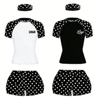 Ensemble tailleur-short décontracté pour femme, imprimé pois, avec logo personnalisé, en coton de haute qualité – Nouvelle collection très prisée