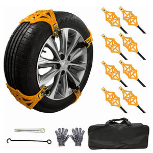 Roda rantai salju darurat antiselip Universal Musim Dingin rantai keamanan traksi tebal tahan lama untuk sebagian besar mobil/SUV/truk - Product Image 2