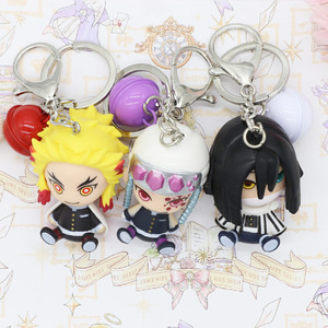 5-10CM démon tueur: <span class=keywords><strong>Kimetsu</strong></span> <span class=keywords><strong>No</strong></span> <span class=keywords><strong>Yaiba</strong></span> Tanjirou Nezuko Zenitsu Inosuke Anime PVC Figure porte-clés jouet ensemble recueillir - Product Image 4