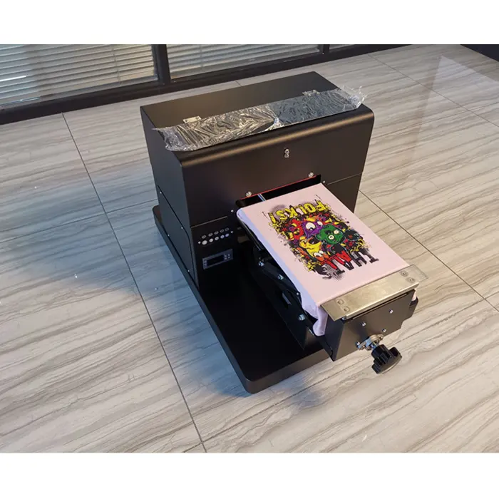 High speed Mini A4 Flatbed printer For L1800 Head DTG printing machine A4 t-shirt DTG printer