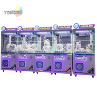 TONGRU Mini machine à griffes en métal jouet de jeu d'arcade grue conception libre avec accepteur de pièces de monnaie jouets en peluche