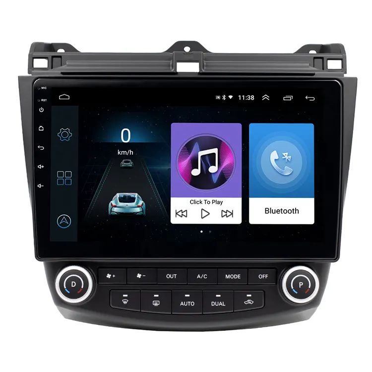 Rádio autoradio com tela de toque quad core, reprodutor de DVD e vídeo para carro, rádio Android multimídia estéreo com navegação GPS para Honda Accord 7 VII 2007