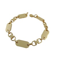 Chaîne impériale en acier inoxydable pour hommes, plaqué PVD, bracelet à maillons cubain plat fait main, ensemble de bijoux, brassard à maillons de chaîne