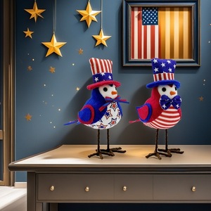 Decoración Patriótica de Alta Calidad para el <span class=keywords><strong>4</strong></span> de Julio, Adorno de Pájaro de Peluche con Sombrero de Uncle Sam para el Día de la Independencia de EE. UU., Decoración para el Hogar - Product Image 3