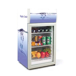 Glass Door Table Top/counter Top Bar <b>Fridge</b> <b>Portable</b> Refrigerator Display Cooler Sc21b <b>Portable</b> Refrigerator Display Cooler - Product Image 1
