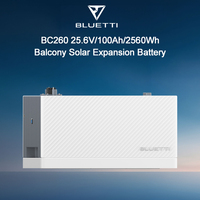 Système solaire de balcon prêt à l'emploi 1200W CA, sortie 2300W, batterie LFP 2,56kWh, IP65 pour installation DIY sur balcon domestique