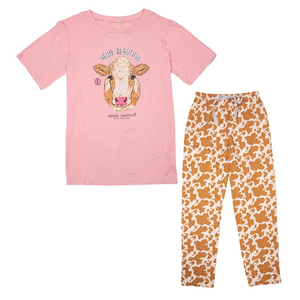 Ensemble <span class=keywords><strong>pyjama</strong></span> pour femme en tricot doux à imprimé <span class=keywords><strong>animal</strong></span> élégant, 2 pièces, haut et bas, <span class=keywords><strong>pyjama</strong></span>, fabrication en usine - Product Image 2