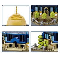 WANGE 5243 Dôme du Rocher, bâtiment de renommée mondiale, miniature, décoration créative, blocs en plastique, jouet cadeau pour enfants