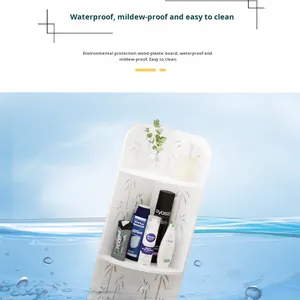 Đứng loại góc nhà vệ sinh tam giác giá nhựa phòng tắm lưu trữ Kệ cho phòng tắm Dễ dàng cài đặt làm sạch - Product Image 3