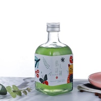 Clair Givré 750ml Bouteilles D'alcool En Verre Bouchon Vide Carré Whisky Vin Gin Vodka Bouteille Fruits Vin Vodka Tailles 100ml 500ml