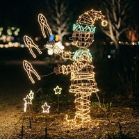 Grande décoration interactive de lanternes pour parc d'attractions, pour Noël, utilisation intérieure/extérieure, spectacle de lumière pour parc à thème