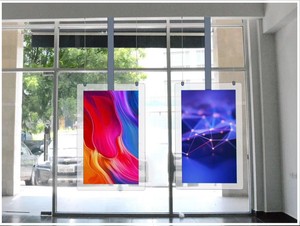شاشة إعلان اندرويد I55inch شاشات <span class=keywords><strong>LCD</strong></span> شفافة 4K لافتات رقمية معلقة للمتاجر - Product Image 3