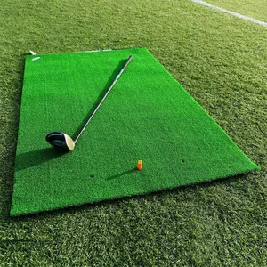 Tikar Golf kustom dengan permukaan hijau buatan simulasi rumput Golf dengan dukungan PVC