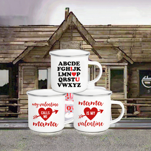 Taza Esmaltada de Gran Capacidad con Diseño Nórdico ABC I Love You, Regalo para el Día de San Valentín para Familiares y Amigos - Product Image 3