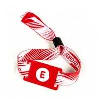 Bracelet en tissu NFC personnalisé avec carte PVC et code QR |   Verrou de sécurité à usage unique pour le contrôle d'accès aux événements, festivals et concerts