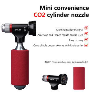Mini Inflador de Bicicleta de <span class=keywords><strong>CO2</strong></span> de Aluminio con Manómetro de 80-130 PSI, Adaptador de Válvula y Diseño Ligero para Neumáticos de Bicicleta y Automóvil - Product Image 4