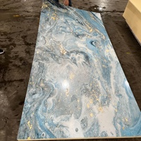 Pour TECONVEL1220x2440mm, grande taille, panneau flexible en PVC 3D imitation marbre, résistant au feu, avec service de découpe sur mesure