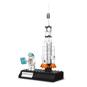 Tên lửa ra mắt thành phố loạt không gian giáo dục trẻ em khối xây dựng tương thích cậu bé MARS thăm dò không gian tàu con thoi