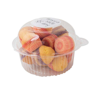 Boîte d'emballage individuelle transparente en plastique PET en forme de tête d'ours pour cupcakes, gâteaux, desserts et muffins