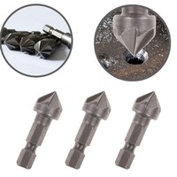 Foret à tête fraisée hexagonale TGS 12,5 mm 5 pièces, ouvre-trou pour le travail du bois, fraiseuse à pointe, fraise à débavurer