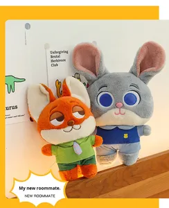 Peluche Personalizado de Zootopia 2025 con Logotipo, Zorro <span class=keywords><strong>Judy</strong></span> y Conejo <span class=keywords><strong>Nick</strong></span> Sentados y de Pie, Muñecos de Peluche de Personajes de Dibujos Animados - Product Image 6