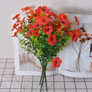 Huaxi Handicrafts Fleurs Artificielles Eucalyptus Violet Soie Décoration Intérieure Extérieure Plante en Plastique Haute Simulation - Product Image 2