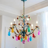 Lustre en cristal coloré Murano de style vintage en forme de fruit, suspension en verre forgé de luxe français, directement de l'usine