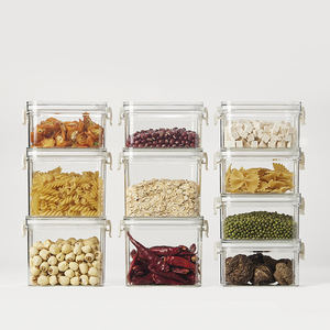 Choice Fun High Quality PET Plastic Food Grade Storage Box Airtight Food Storage Containers Set With Lid