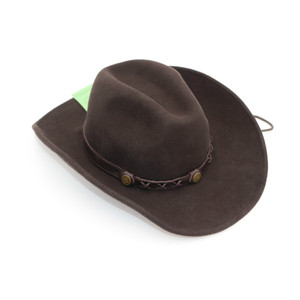 NL81 Sombrero <span class=keywords><strong>Vaquero</strong></span> Occidental 100% Lana para Hombre y <span class=keywords><strong>Mujer</strong></span>, Sombrero Fedora Clásico de Fieltro para Vaqueras con Bandas Decorativas - Product Image 2
