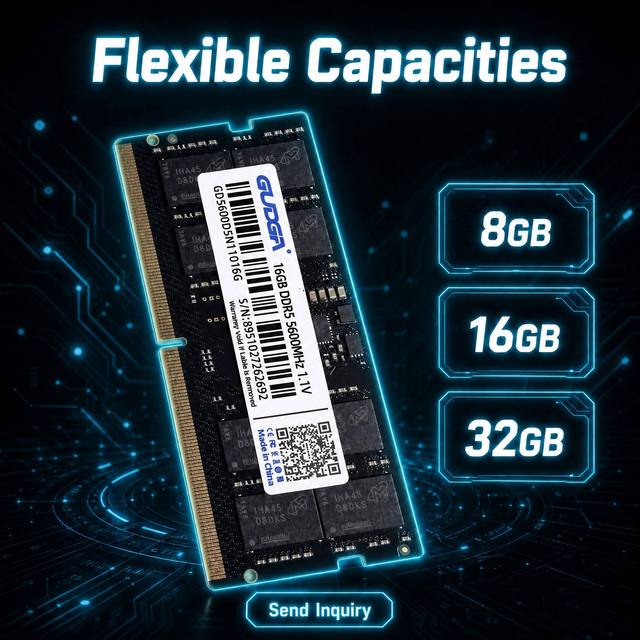 High Performance GUDGA DDR5 16GB 5600MHz Laptop RAM in Stock 5-Year Warranty