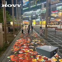 Projection interactive de sol pour rue commerciale HOVY : plus de 80 jeux interactifs avec mises à jour gratuites à vie