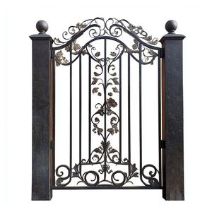 <span class=keywords><strong>Porte</strong></span> française en <span class=keywords><strong>fer</strong></span> <span class=keywords><strong>forgé</strong></span> Prima avec poignées courbes et panneaux en verre transparent pour l'intérieur et l'extérieur - Product Image 4