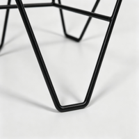 Support de plantes en fer géométrique noir Art Déco, revêtement PE, écologique, pour restaurant, café, commerce, aménagement paysager, jardin, maison, intérieur, extérieur