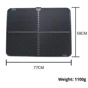 Grenzüberschreitende Neue Katzenstreu-Matte aus Silikon, Rutschfest, Faltbar, Extra Groß, Rechteckig, Guangdong Modell 0036, zur Vermeidung von Streuung - Product Image 4