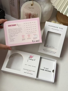 All'ingrosso espositore per unghie stampate di lusso, scatole regalo trasparenti, Logo personalizzato stampato etichette Private per unghie vuote, carta lunga - Product Image 5