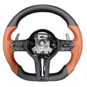 适用于宝马 M3 M4 M5 M6 F06 F10 F15 F16 F20 F30 F31 F32 F33 F34 F36 <span class=keywords><strong>M</strong></span> Sport 棕色穿孔真皮新款方向盘总成 - Product Image 1