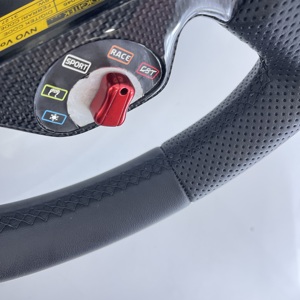 Volant en fibre de carbone noir brillant de haute qualité CCExcellent avec cuir perforé pour <span class=keywords><strong>Ferrari</strong></span> F430 - Product Image 6