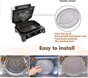 Malla Antisalpicaduras para <span class=keywords><strong>Horno</strong></span> Ninjas <span class=keywords><strong>Foodi</strong></span> FG550, Cubierta Antisalpicaduras Extraíble de Acero Inoxidable 304 - Product Image 2