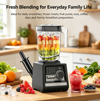 Blender électrique pour glace pilée, smoothies, boissons glacées et fruits, 1800W, capacité de 68 oz, 5+ vitesses et minuterie intégrée