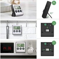 Termometer Daging Digital dengan Probe Panjang LCD, Termometer Makanan untuk Memasak, Termometer BBQ yang Dapat Diprogram untuk Dapur