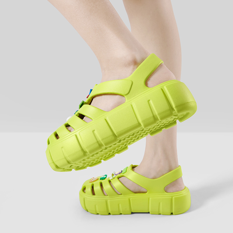 Women Shoes Summer Sandals Chesap Outside Beach Slippers EVA Sandals Flat Shoes